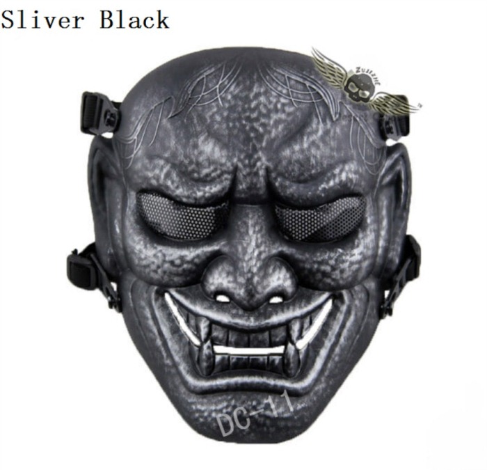 Military Paintball Tactical Skull Airsoft Full Face Masks Sliver